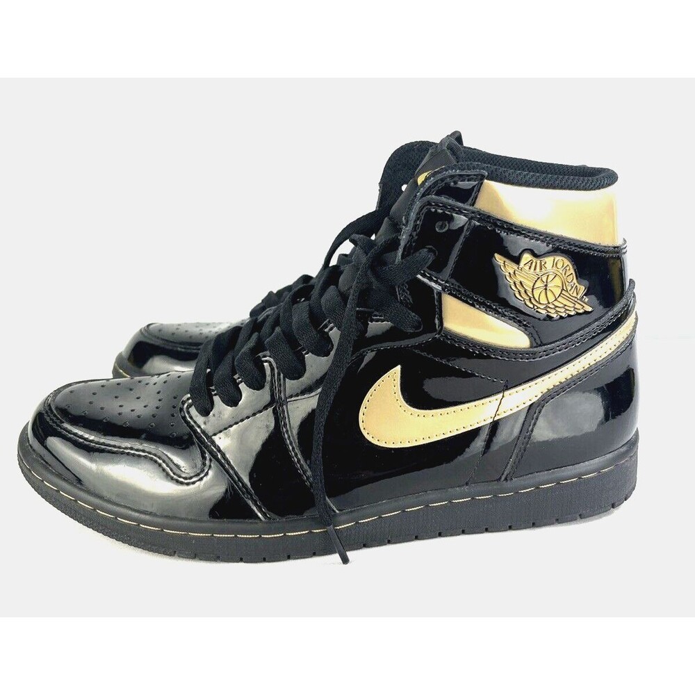 Nike Air Jordan 1 Retro High OG 'Black Metallic Gold' 555088-032 Men's 10